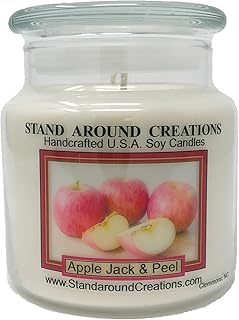 Premium 100% Soy Apothecary Candle - 16 oz Double Wicked - Scent: Apple Jack & Peel - A Scent of Apples and Oranges Blended w/Cinnamon, Clove, Nutmeg. Contains Essential Oils.