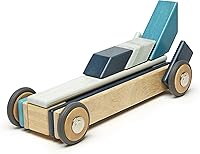 Vista 9 de Juego de bloques de la marca Tegu, magnéticos, de madera, 42 piezas, juegos de 42 piezas, blues