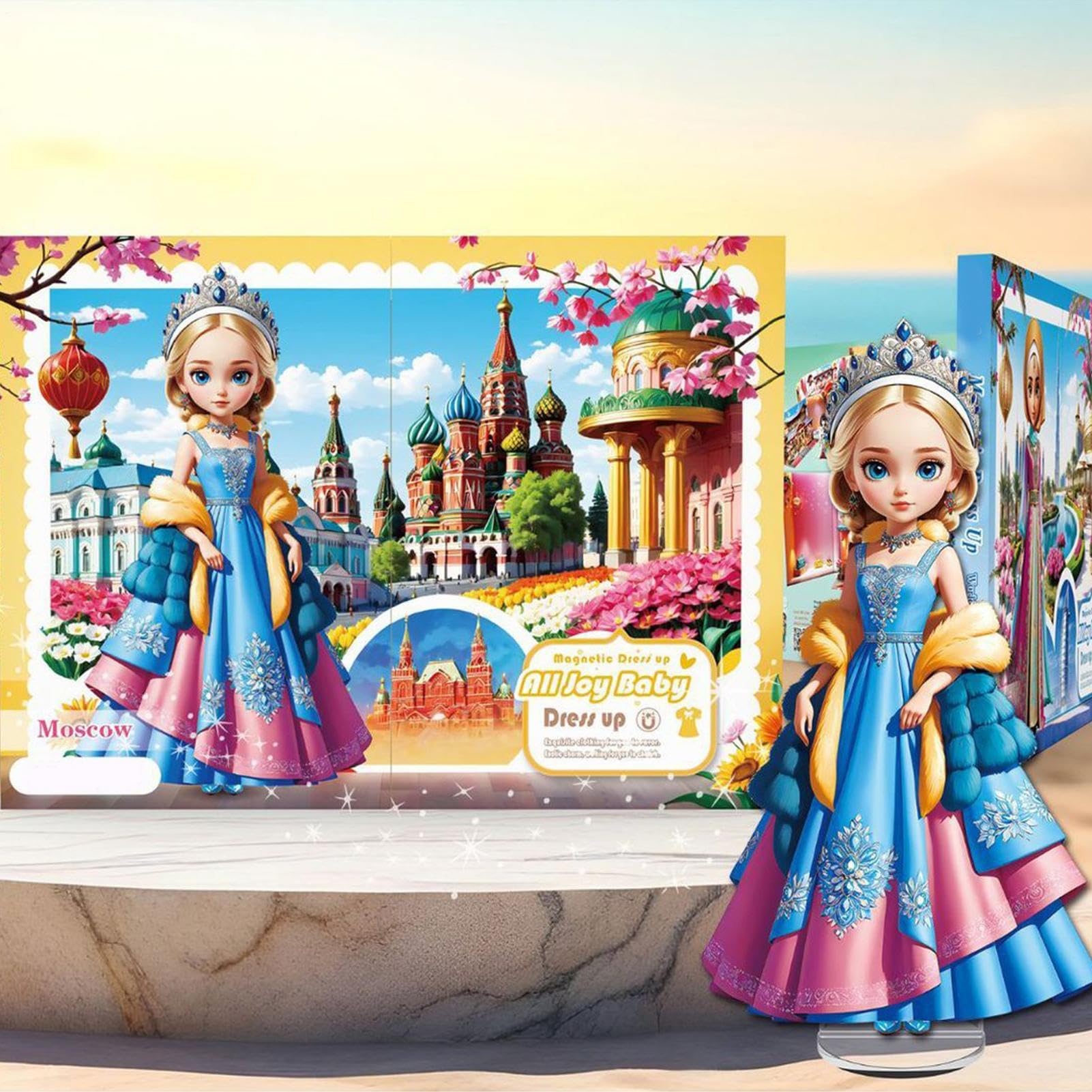 Magnetic Dress Up | Magnetic Stickers Princess Paper Dolls Playset - Jeu Éducatif Filles Voyage Scolaire Maison Cadeaux Noël Prix Classe