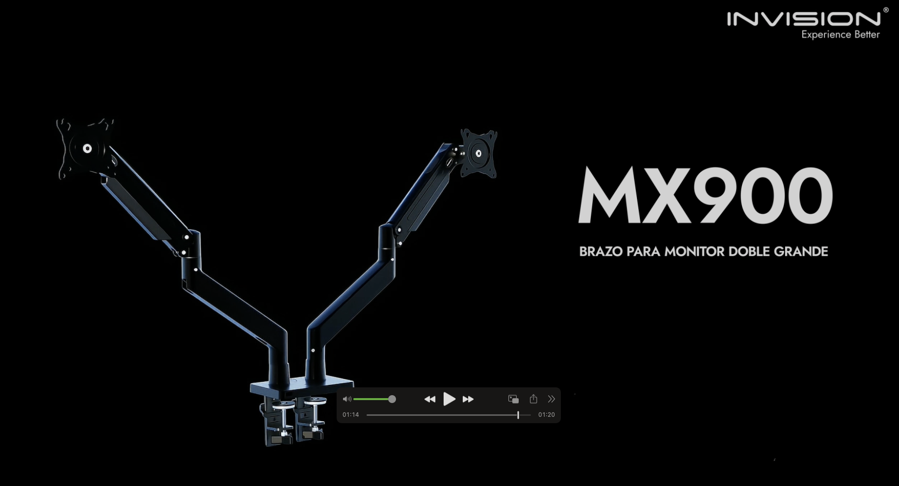 Braccio Doppio Monitor Invision MX400 - Regolabile, VESA 75/100mm, Per Schermi 19-32 Pollici - Foto 14