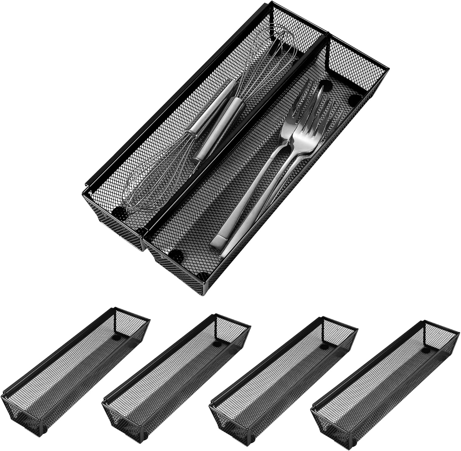 Faridabio Drawer Organizer for Kitchen, Silverware