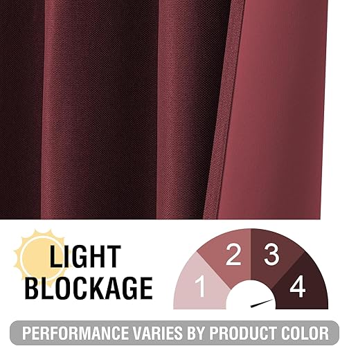 Miniatura 12 de H.VERSAILTEX Cortinas opacas de lino de 96 pulgadas de largo con aislamiento térmico para oscurecer la habitación, cortinas de lino con textura