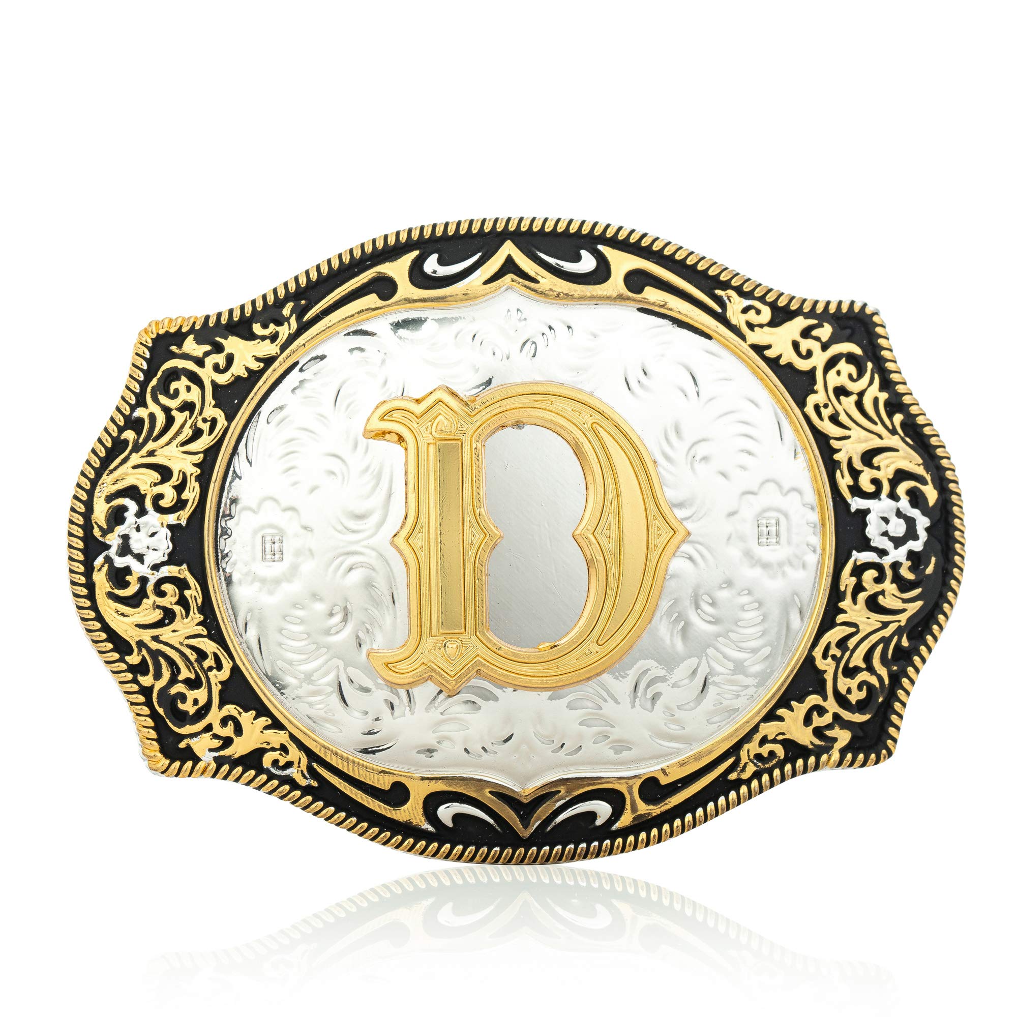 QQAVintage Fashion Western Belt Buckle A to Z Initial Letter Cowboy Belt Buckles for Men