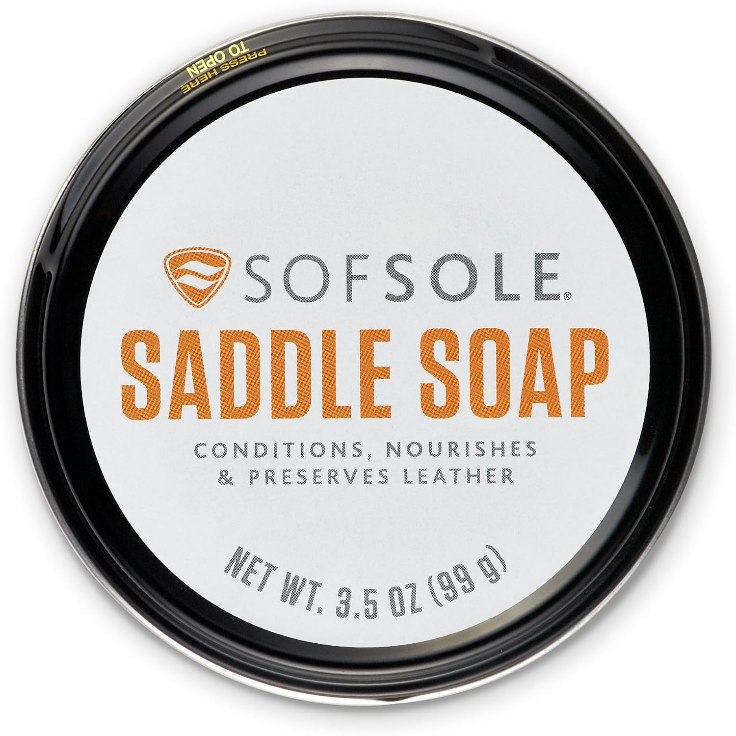 Sof Sole Saddle Soap Conditions, Nourishes & Preserves Leather, 3.5-Ounce