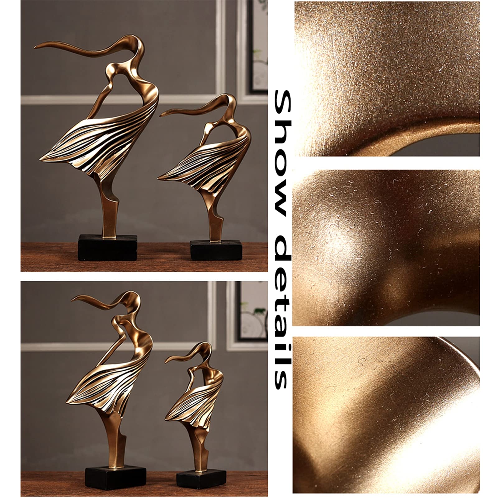 Bronze Skulptur,Paar Statue Und Skulpturen Antik Verzierung Für Möbel Mini Artwork Wohnzimmer Decoration Figuren,Double Dance