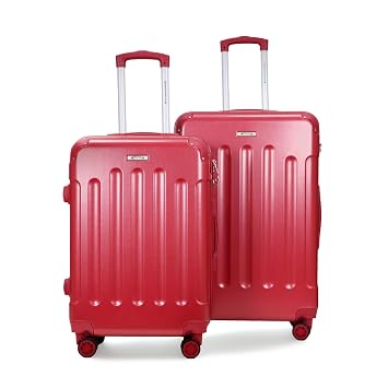 AMERICAN TRAVELLER Rockstar Set-2 Polycarbonate 8-Wheel Luggage Trolley Bag | Durable Hard Case Polycarbonate| Lightweight| TSA-Type Lock| Anti-theft Zipper| Suitcase for Unisex| 5-Year Warranty