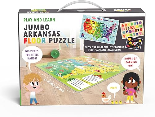Miniatura 6 de Little Buffalo - Aprendizaje y educación - State Puzzle Arkansas para niños de 4 años en adelante