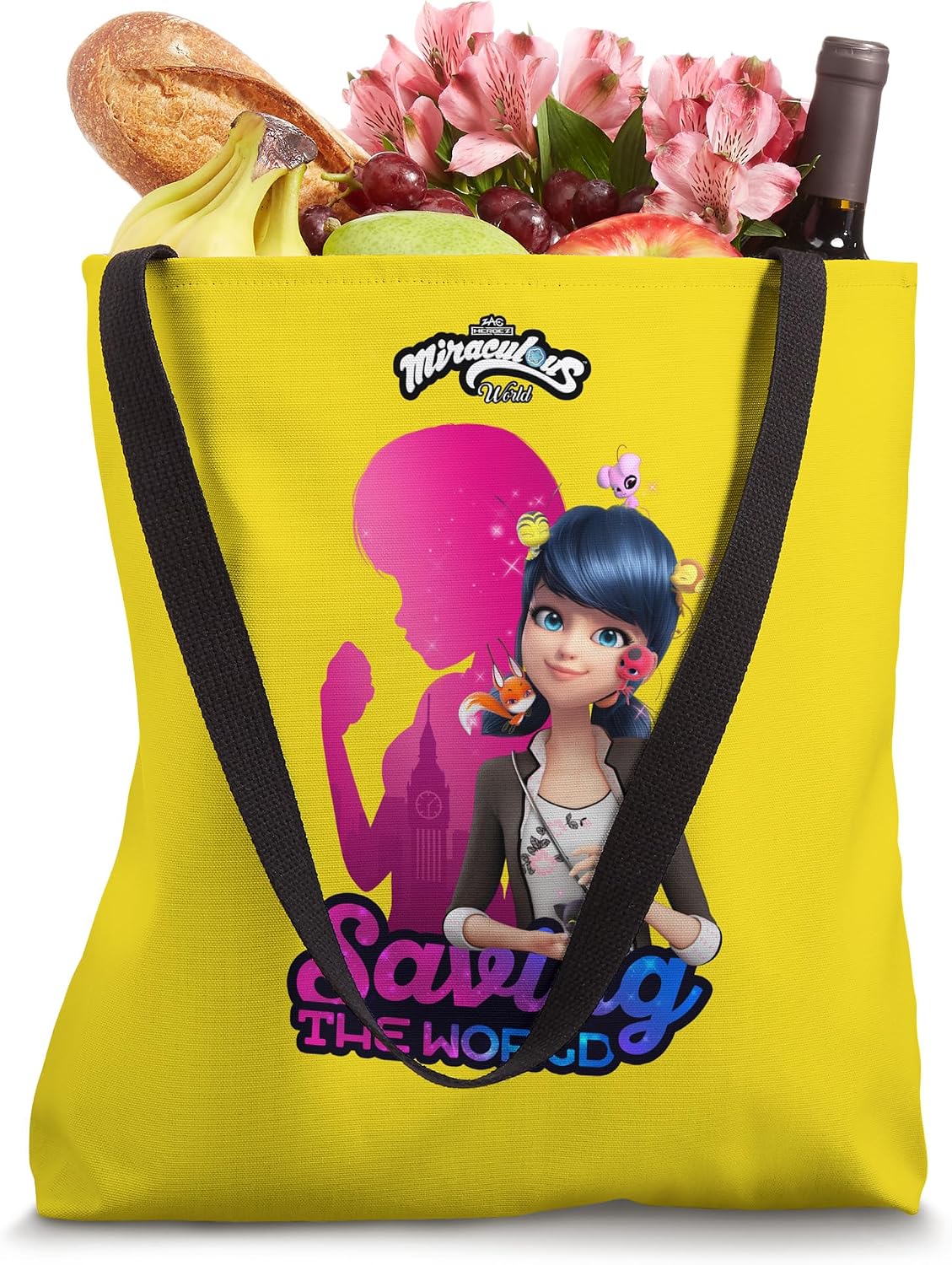 Miraculous Ladybug London Chronobug Saving The world Tote Bag