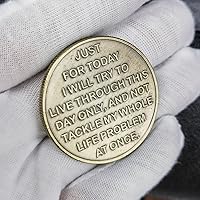 Vista 5 de Sunrise Serenity Lucky Coin One Day at A Time - Ficha de bolsillo, regalo para hombres o mujeres, medallón AA de sobriedad de recuperación