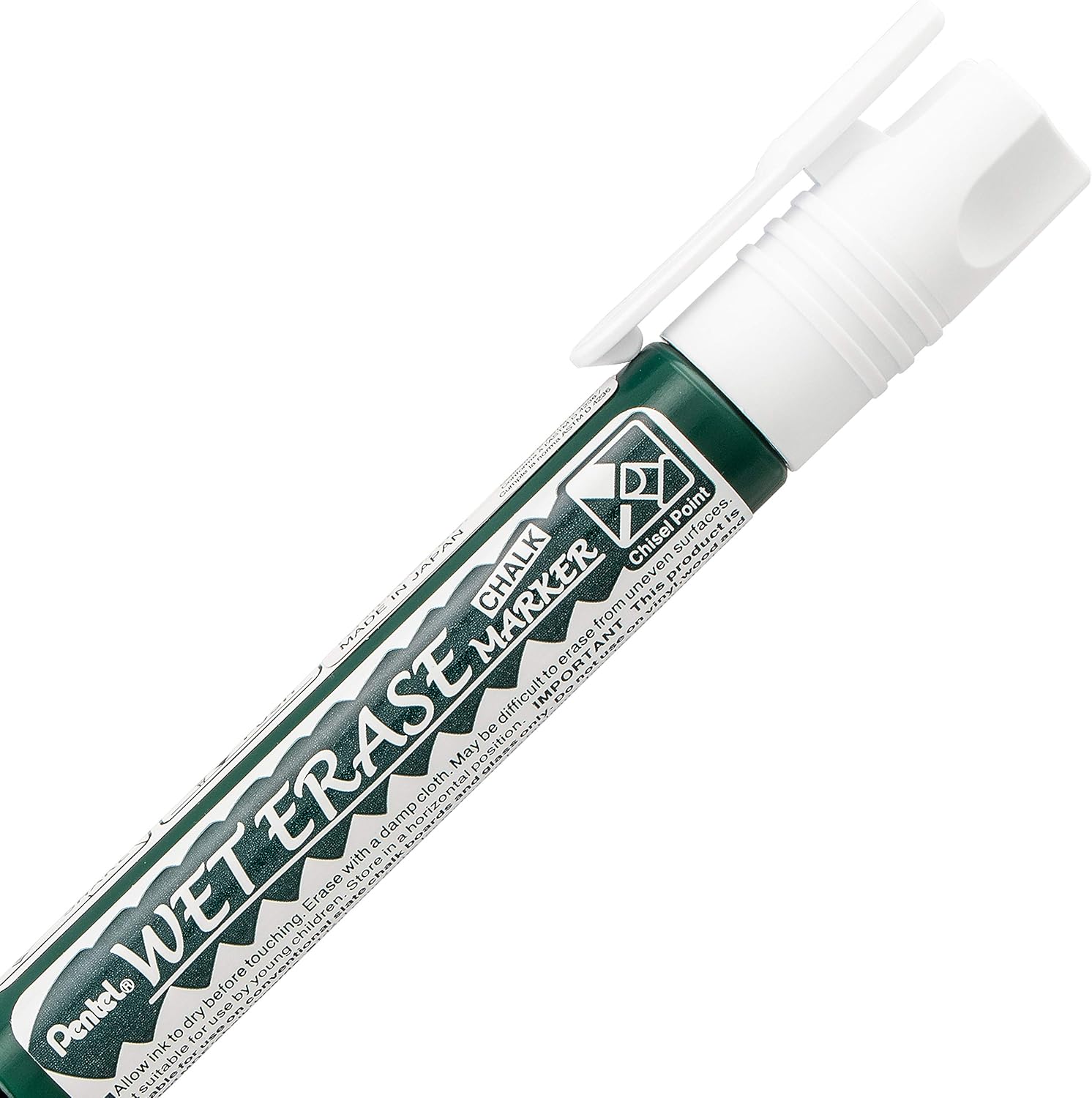 Pentel Arts Wet Erase Chalk Marker Set, Chisel Tip, Assorted Colors, Pack of 4 (SMW26PC4M)
