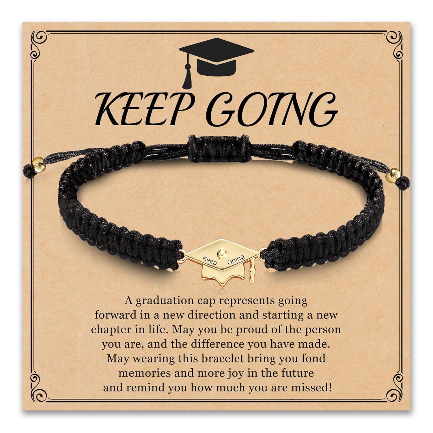 College Graduation Gifts for Women Friendship Bracelets College Graduation Gift Wrap Bracelet Handmade Bracelets Masters Degree Graduation Gifts 2024 (8 keep going) Thumbnail