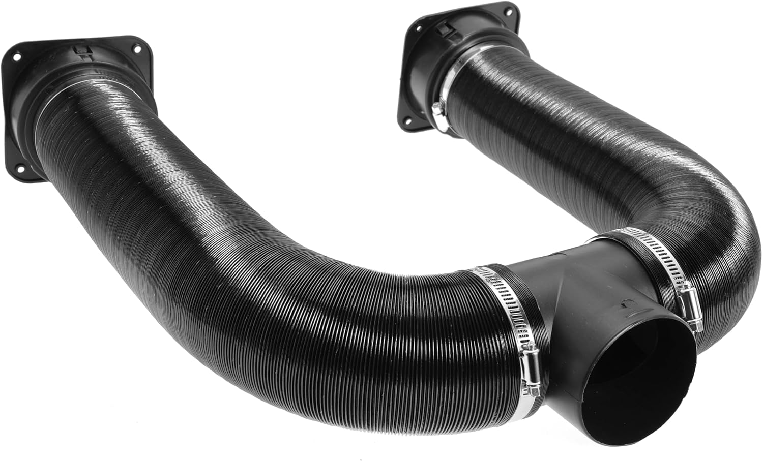 75mm Diesel Heater Pipe Duct Vent Kit with Warm Air Outlet for Webasto for Eberspacher 2KW 5KW 8KW Diesel Parking Heaters (T-shape)