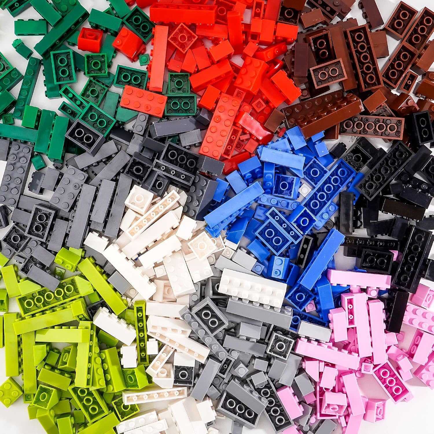 730 Piece Building Blocks Assortment Pack - Light Gray Bricks with 11 Sizes, Compatible with Lego Parts image 3