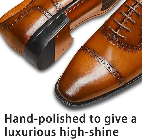 Miniatura 6 de Zapatos de vestir para hombre, zapatos de cuero modernos formales Oxford para hombres