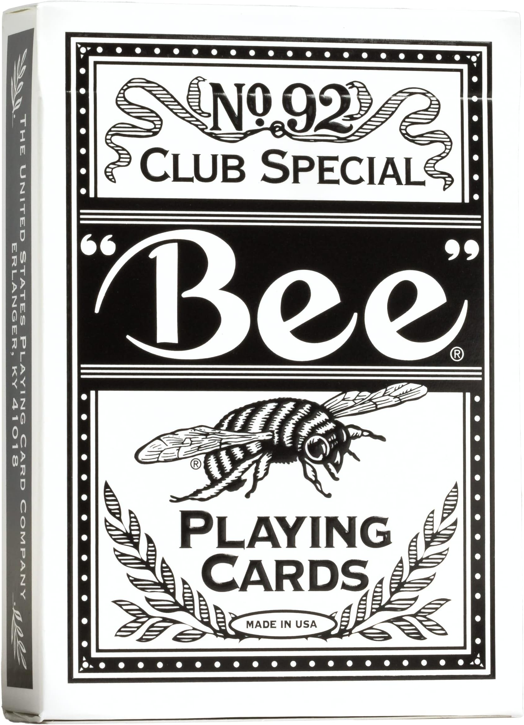Bee Signature Series Playing Cards Deck, 1 Deck of Black Playing Cards, Thin Crushed, Special Edition