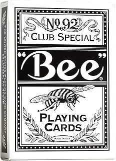 Bee Signature Series Playing Cards Deck, 1 Deck of Black Playing Cards, Thin Crushed, Special Edition