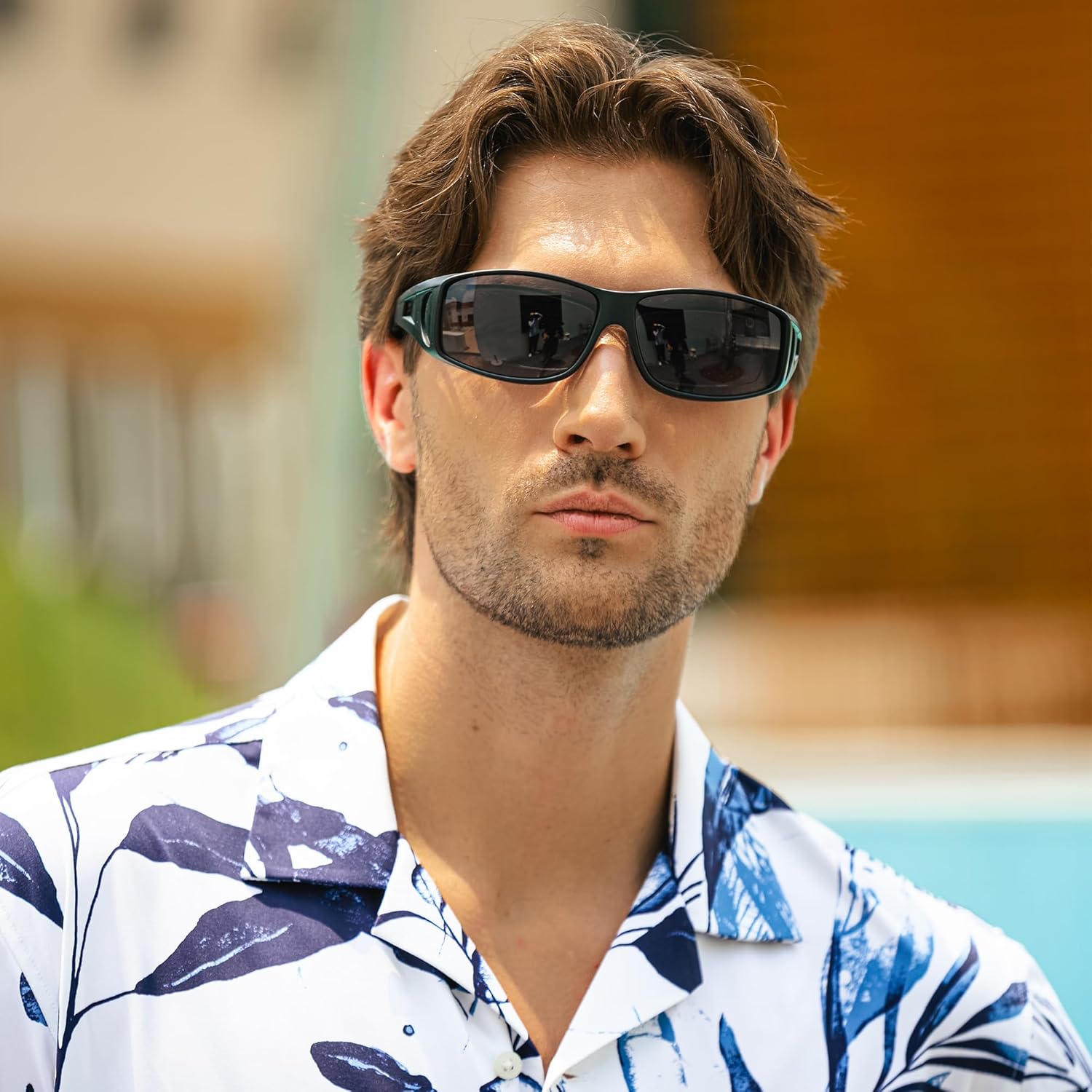 URUMQI Polarized Sunglasses Fit Over Glasses for Men Women, Wrap-around Driving Sunglasses 100% UV Protection - Image 2