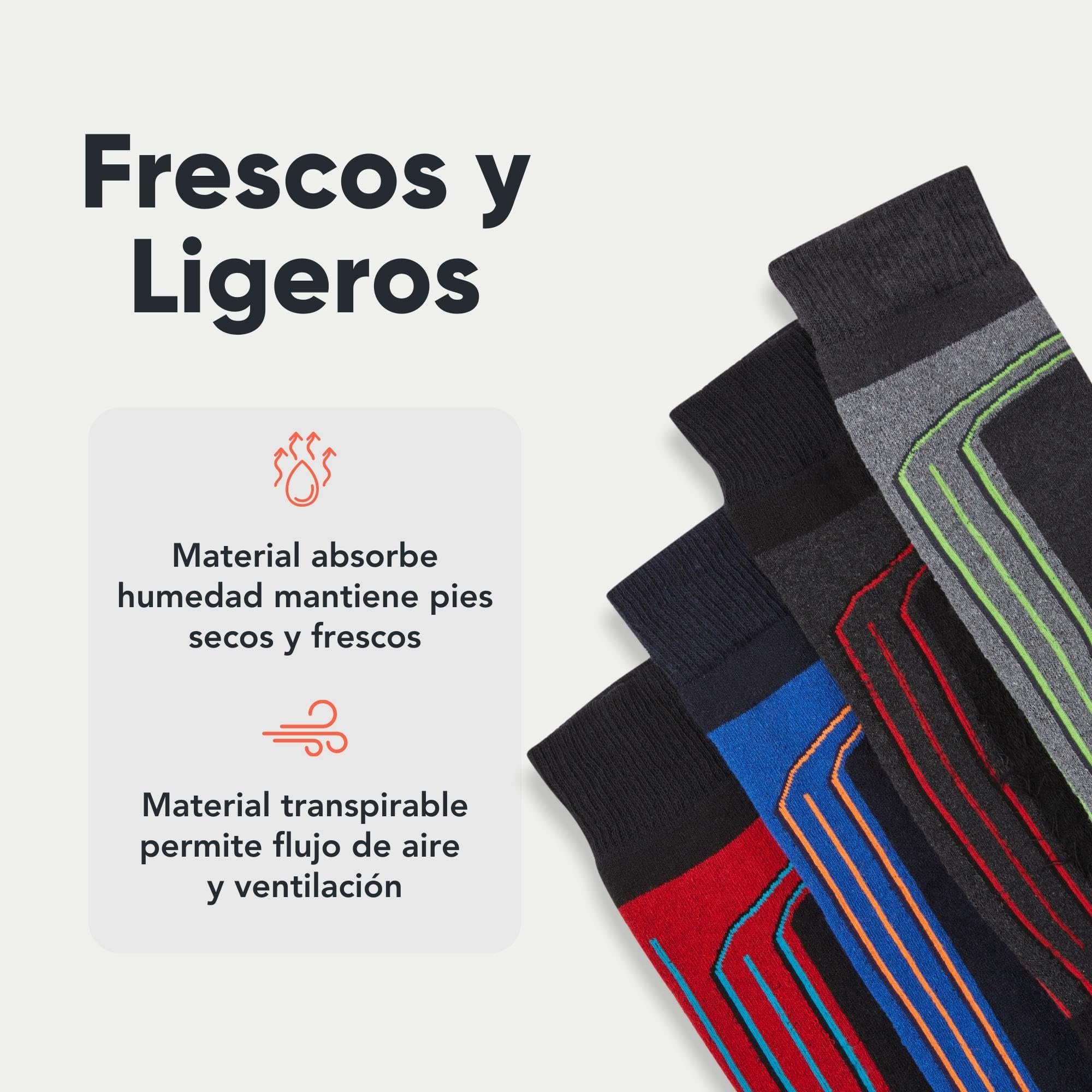 Calcetines térmicos de esquí paquete de 4 para hombre y mujer