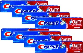 Fluoride Cavity Protection Toothpaste 8.2 Ounce Regular Paste, Bulk Toothpaste, Prevents Cavities Before They Start (8 Pack)
