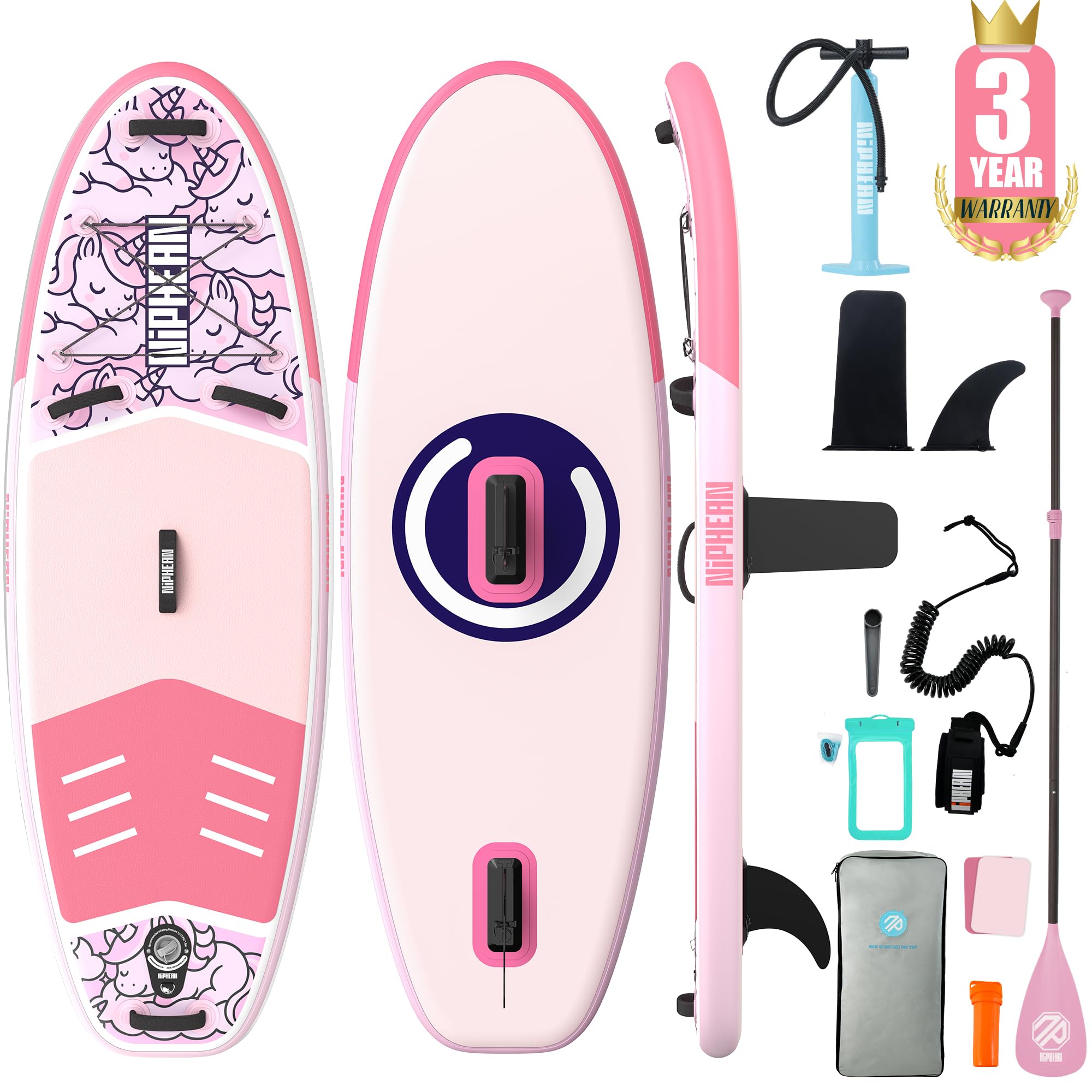 Niphean SUP Gonfiabile Adulti con Tutti gli Accessori, 320cm Stand up Paddle Gonfiabile per Tutti i Livelli, Paddle Board con Capacità di 200kg per 2 Persone, Tavola da SUP Gonfiabile con Sedia