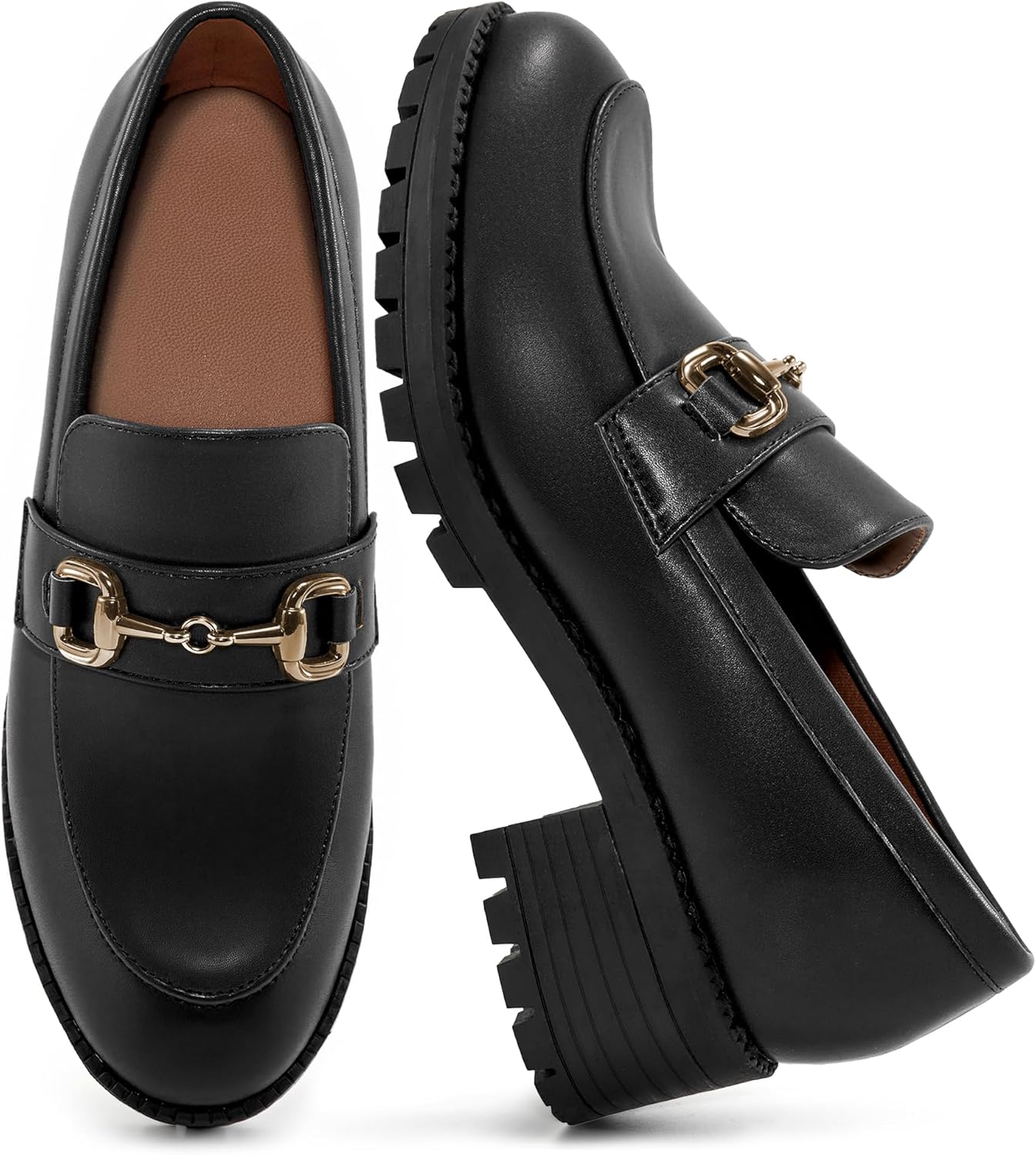 FUDYNMALC Platform Loafers for Women Dress: Casual Comfortable Slip On Chunky Shoes 2026 Walking Penny Footwear for Work Business
