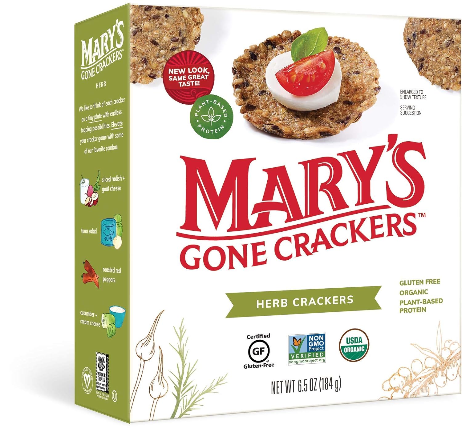 Mary's Gone Crackers, Herb, 6.5 Ounce (Pack of 12)