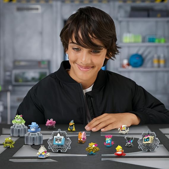 MrBeast Lab Swarms Series 3, Hyper Fusion Series, 14 Pack Collectible Micro Beasts, 14 Collectible Stickers & 4 Fusion Caps to Build Out Your Own MrBeast Lab - Milk Bones