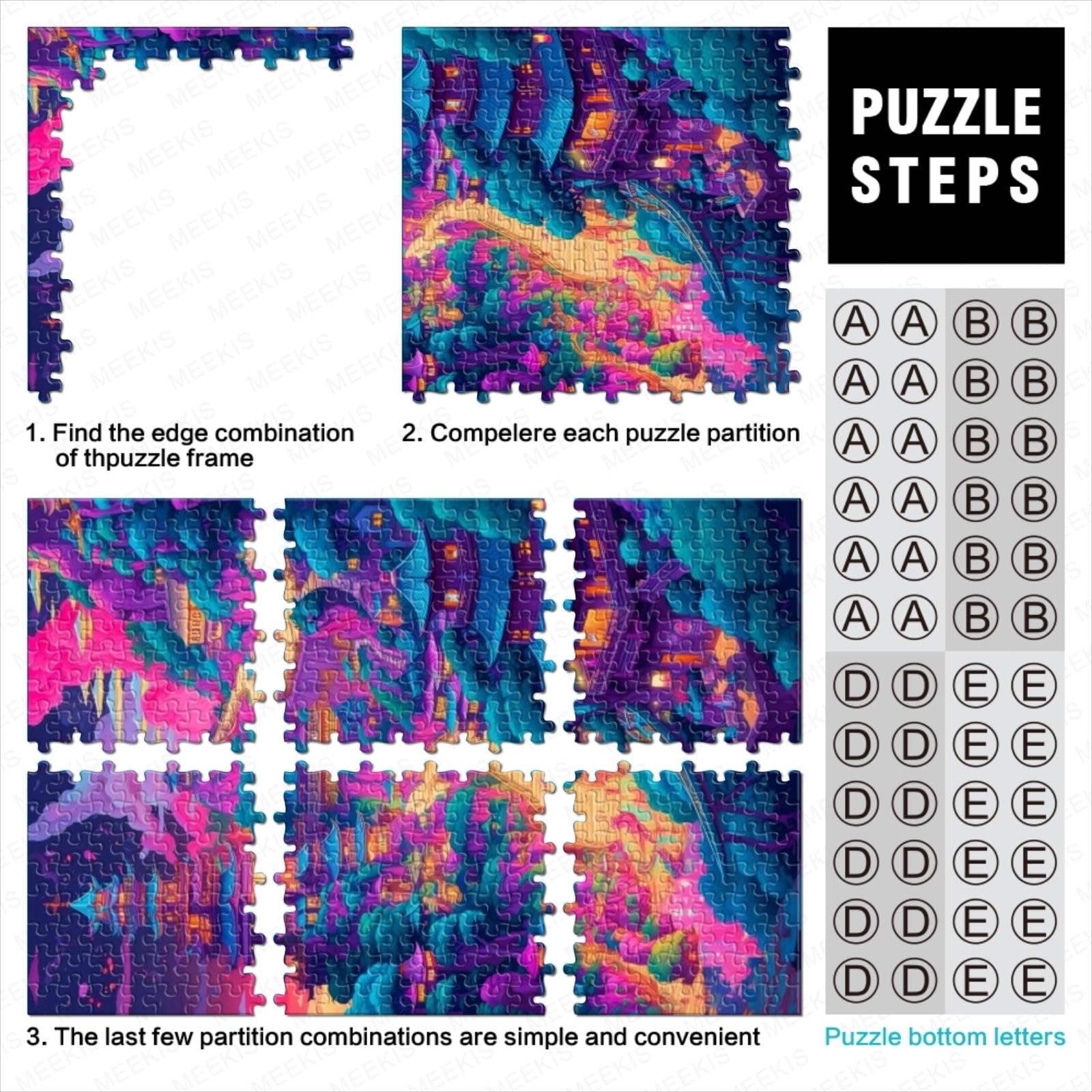 Puzzle 1000 pièces pour Adultes - Paysage Fantastique - Puzzle Facile pour Adultes - Puzzle en Bois pour Adultes - Cadeaux et Puzzle 1000 pièces (50 x 75 cm