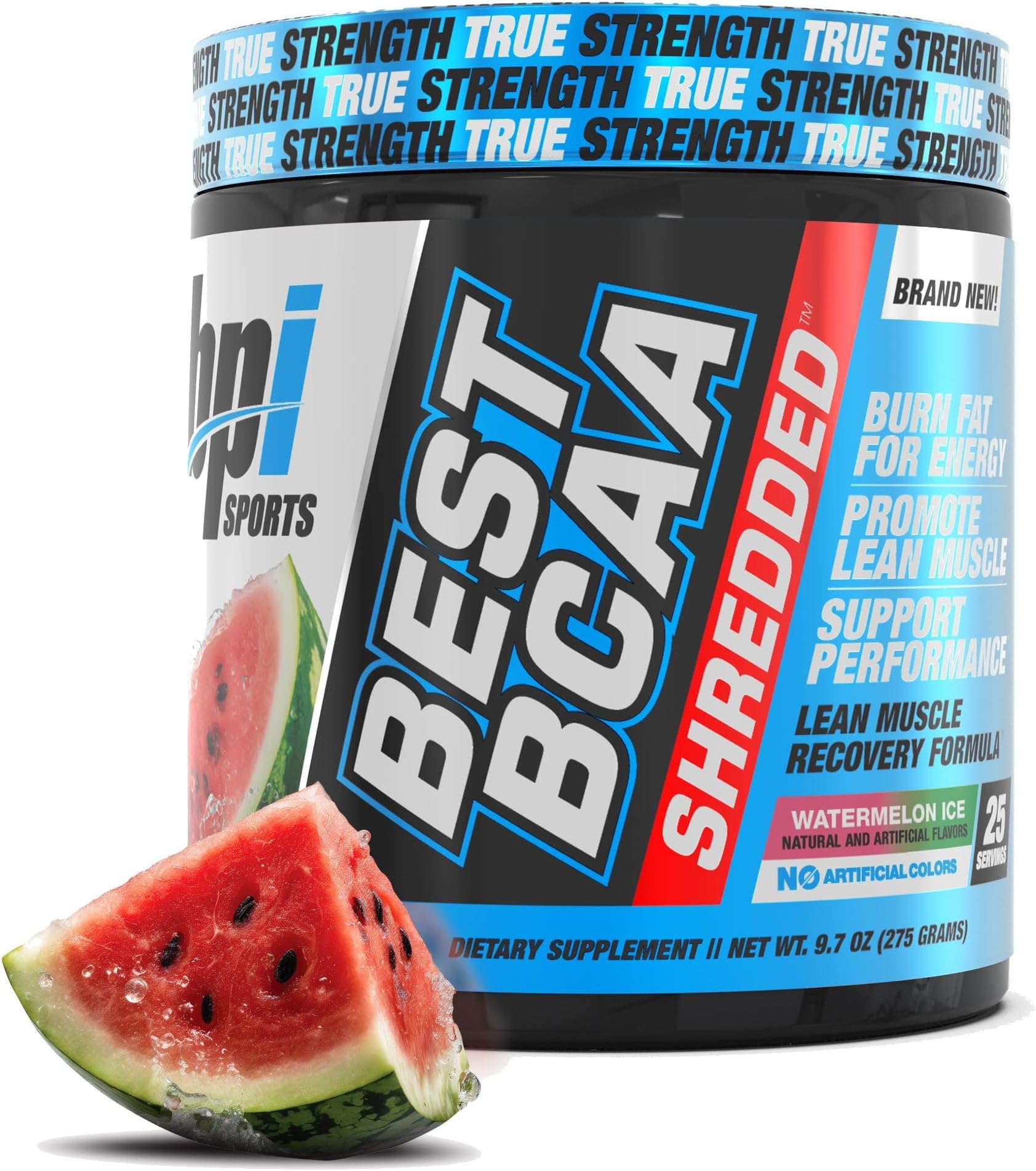 Best BCAA Shredded - Caffeine Free Thermogenic Recovery Drink, Lean Muscle Building BCAA Powder For Women and Men, Preworkout BCAAs Amino Acids Drink- Watermelon ICE - 25 Servings