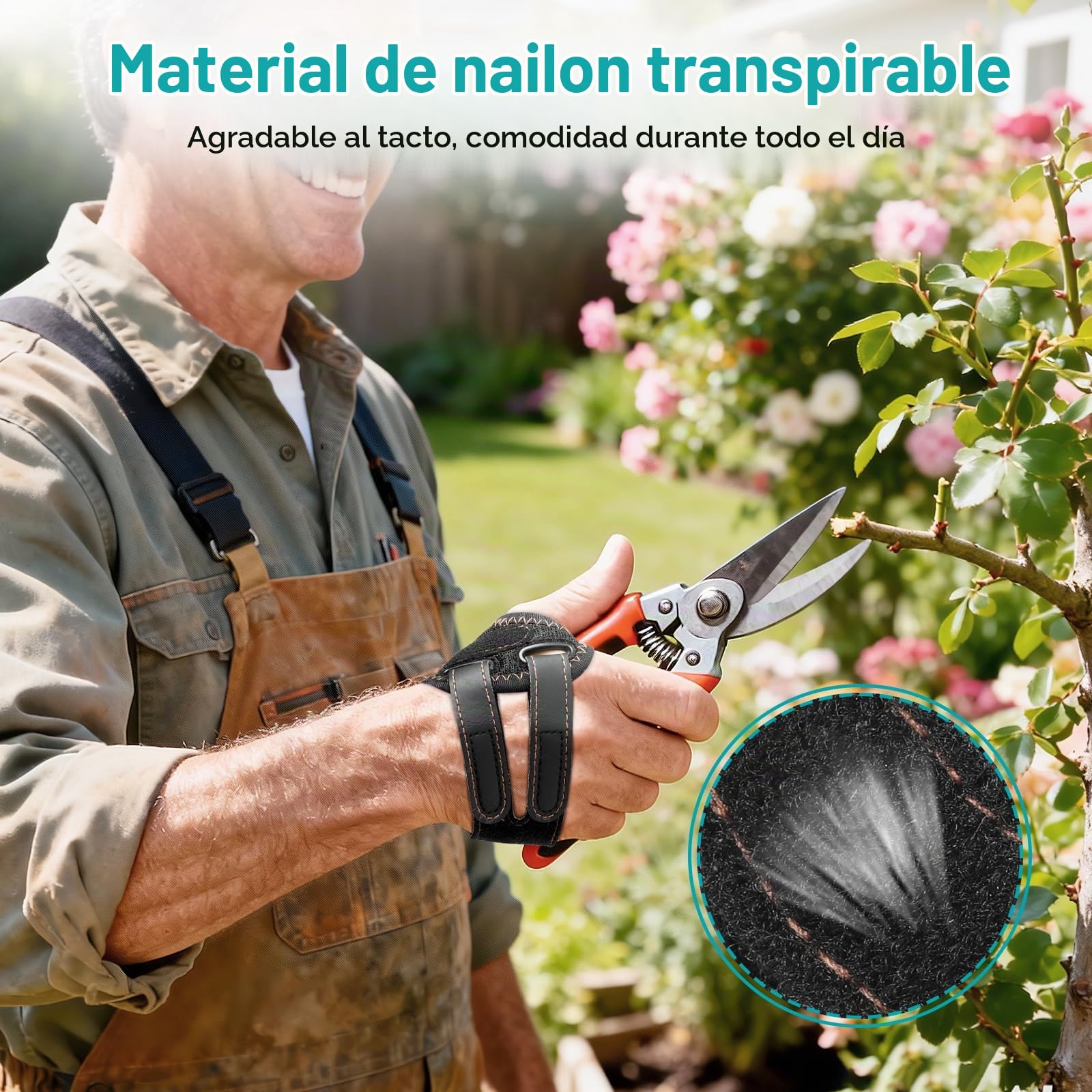 FORTEMOTUS Ortesis Pulgar CMC, Vendaje en Tela Transpirable para Articulación del Pulgar, Alivio Dolores Rizartrosis, Artrosis, Inestabilidad Articular, Mano Izquierda, Talla M
