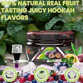 Tanya Herbal Hookah Molasses 100% Nicotine & Tobacco Free Shisha Hookah Flavor Fruit Mix Organic Shisha Fruit Flavors 50g Delicious Passionfruit