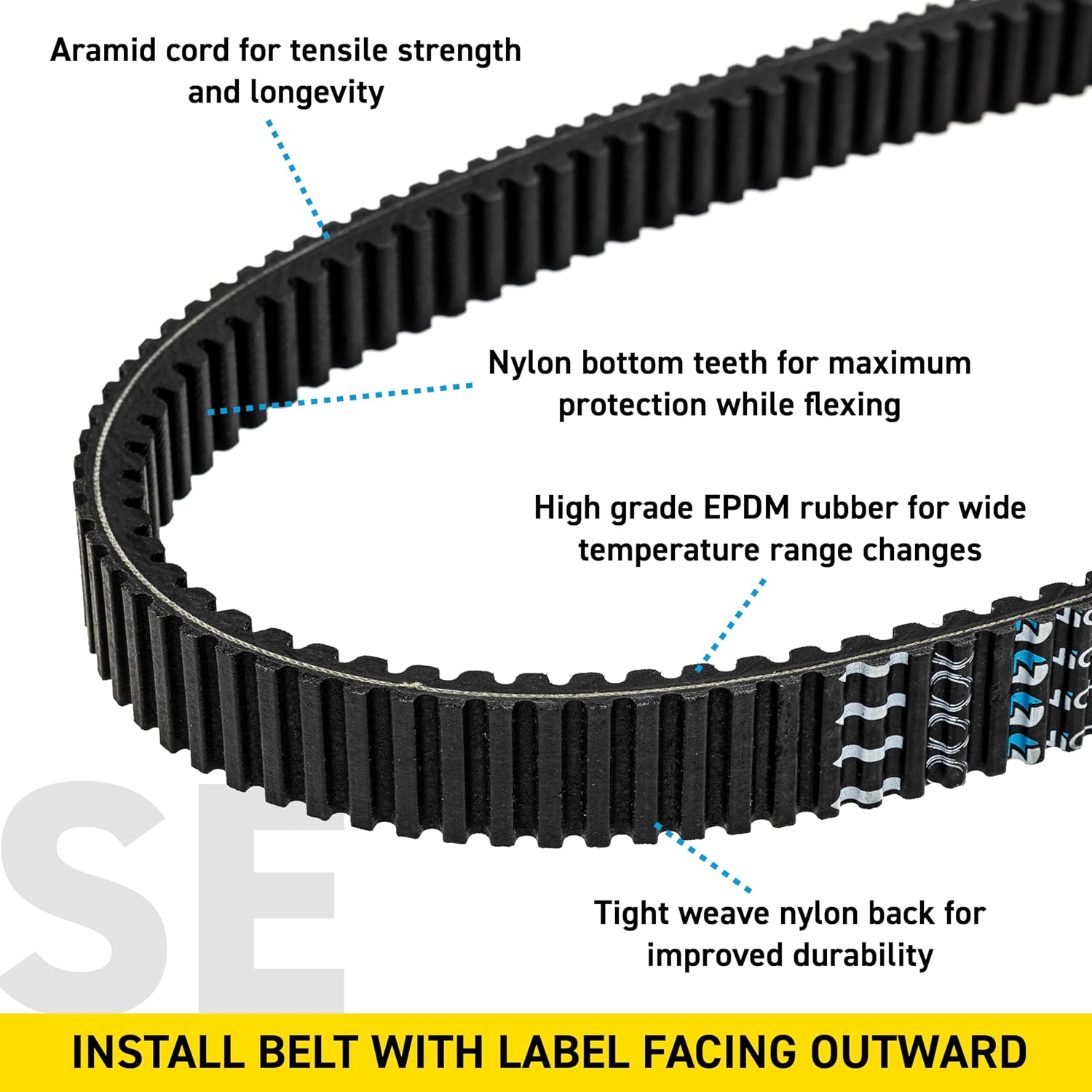 NICHE SE Drive Belt for Arctic Cat Cushman 2019-2021 Prowler Pro Hauler Crew 0823-627