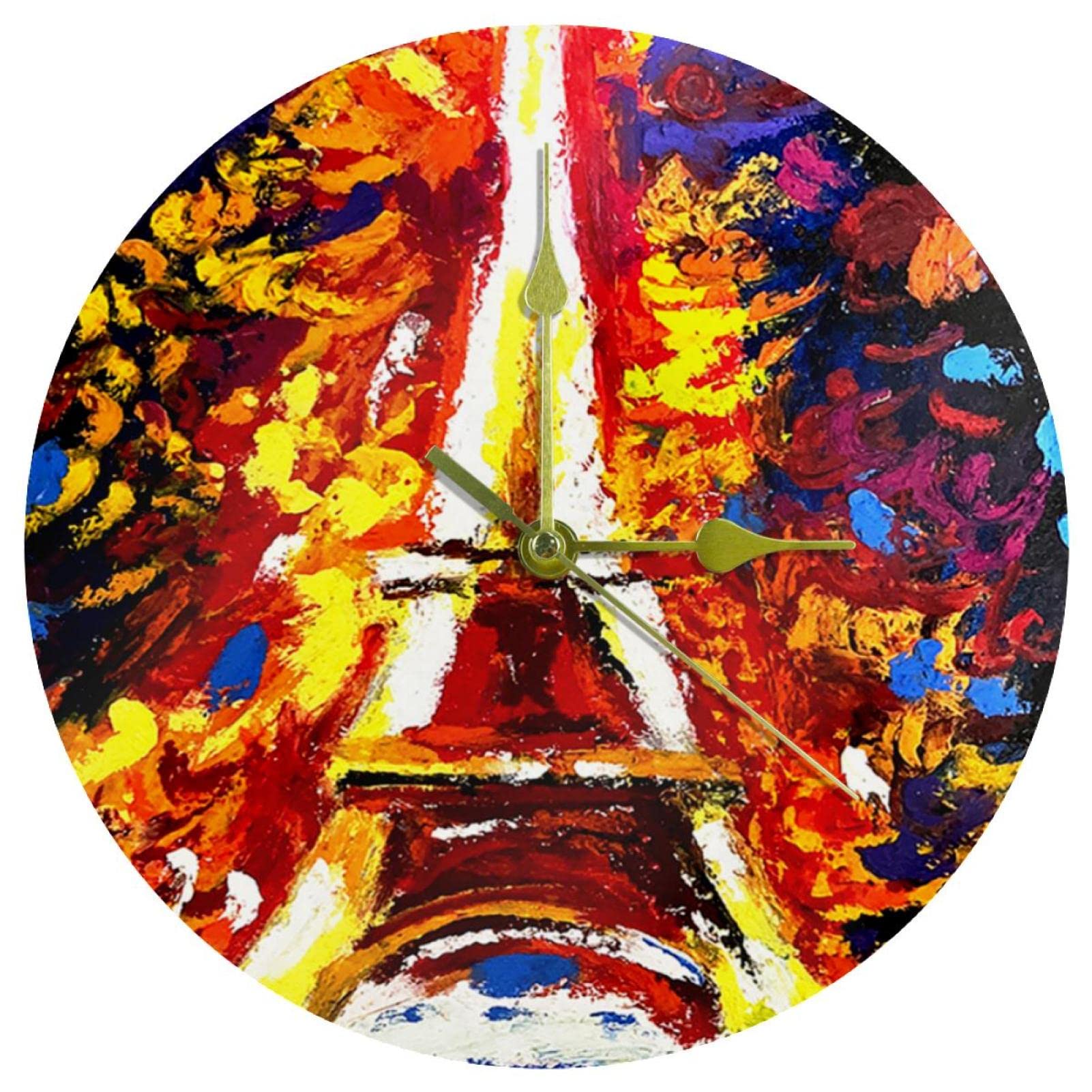 Horloge Paris 24cm silencieuse en acrylique sans tic-tac pour chambre
