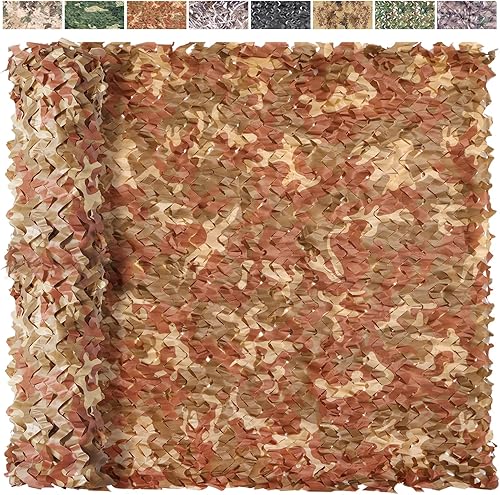 Vista 20 de Red de Camuflaje Red de Camuflaje 20x20 10x20 10x10 Rollo a Granel Lona de Camuflaje de Arpillera Red de Sombra para Puesto de Caza Cumpleaños