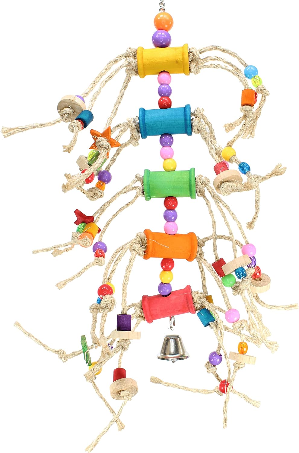 1846 Pluck My Bobbins Bonka Bird Toys Colorful Natural Sisal Pulling Parrot African Grey Cockatoo Cockatiel