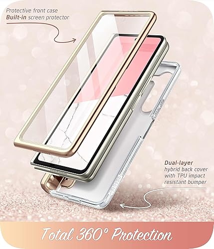 Miniatura 9 de i-Blason Cosmo - Funda para Samsung Galaxy Z Fold 5 con soporte para bolígrafo, protector de pantalla integrado, 3 fundas de silicona para