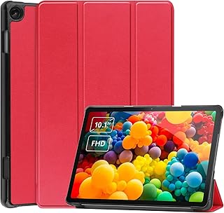 YRH for Lenovo M10 3rd Gen 10.1 inch Case 2022 TB328FU Tablet Case, Slim Light Stand Hard Shell with Auto Sleep/Wake Cover Case for Lenovo Tab M10 Case Gen 3 TB328XU -Red