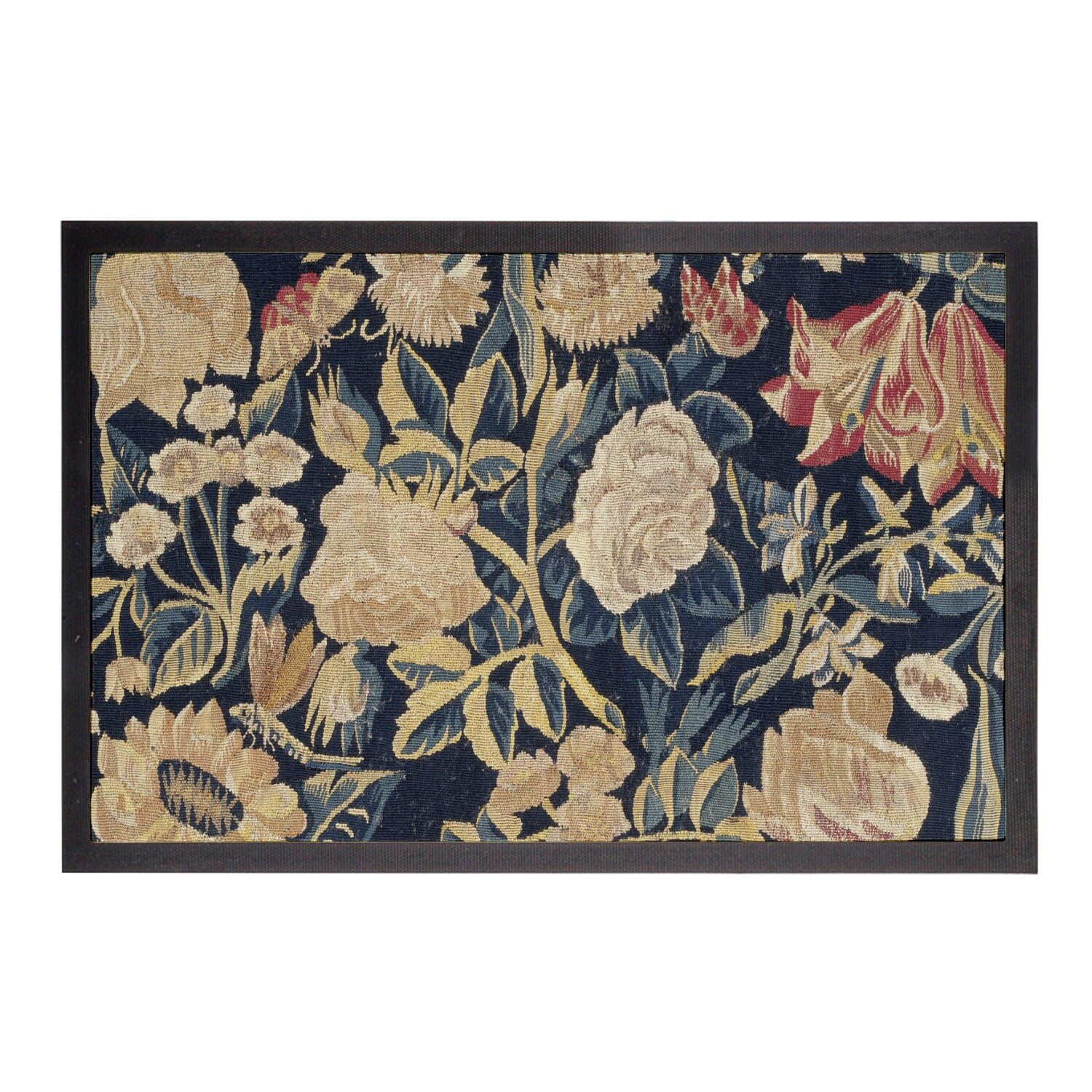 Paillasson Broderie Floral Tapisserie : Douceur et poésie dès le seuil