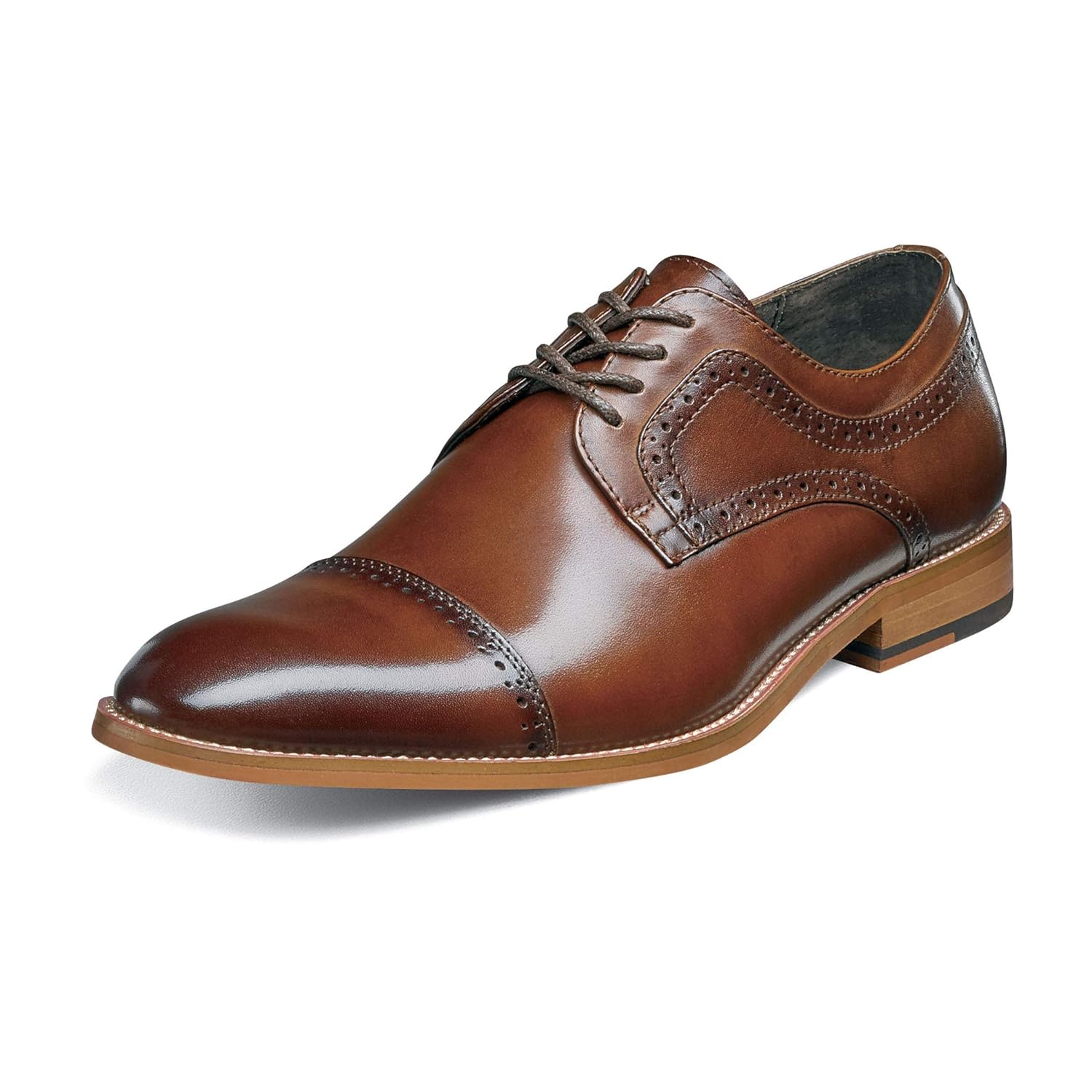 STACY ADAMS Mens Dickinson Cap-Toe Lace-up Oxford
