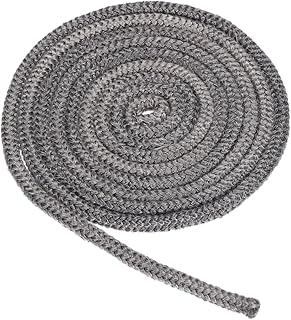 5/16"x 86" Wood Stove Gasket, Graphite Fiberglass Round High-Temperature Resistance Seal Rope Replacement for Stoves Fireplace Door, Black