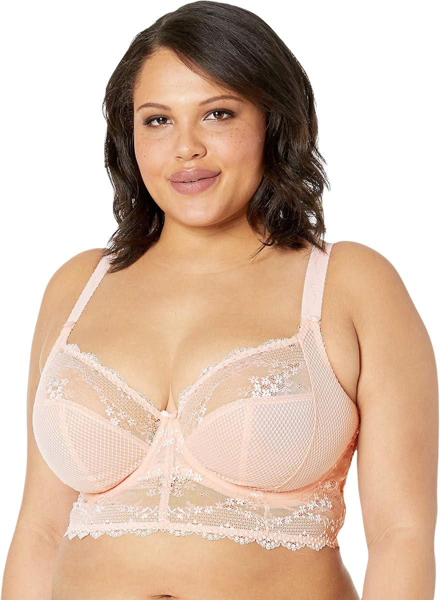 Elomi Charley Bralette para mujer: estilo de palangre moderno con escote elástico y encaje elástico Tallas de Reino Unido E-HH Tallas de EE. UU. DDD-L