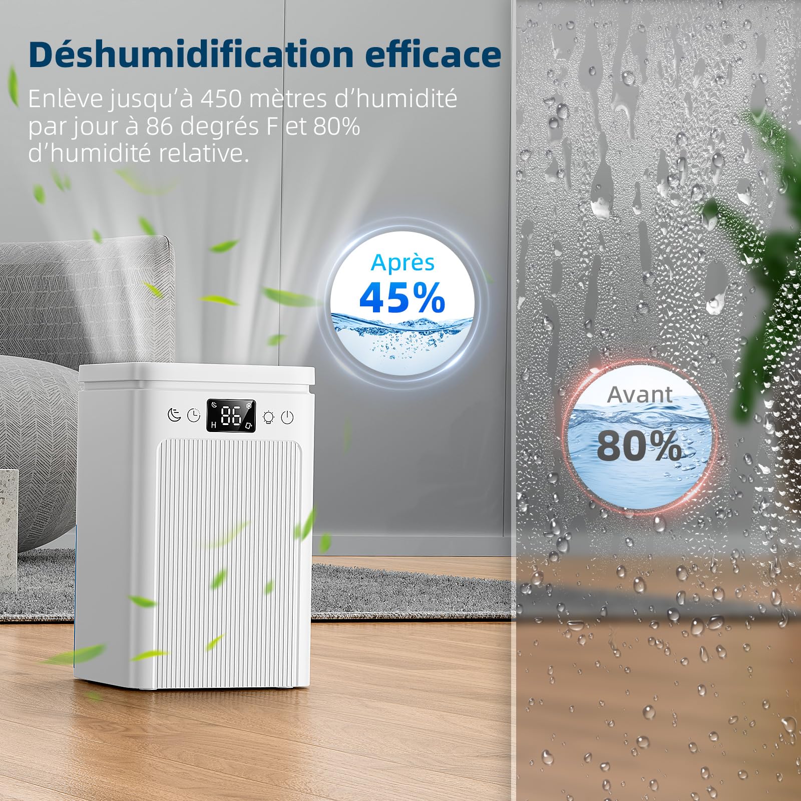 Deumidificatore OKYUK 12L Per Casa - Auto Spegnimento, Timer 24H, Per Bagno E Cantina - Foto 4