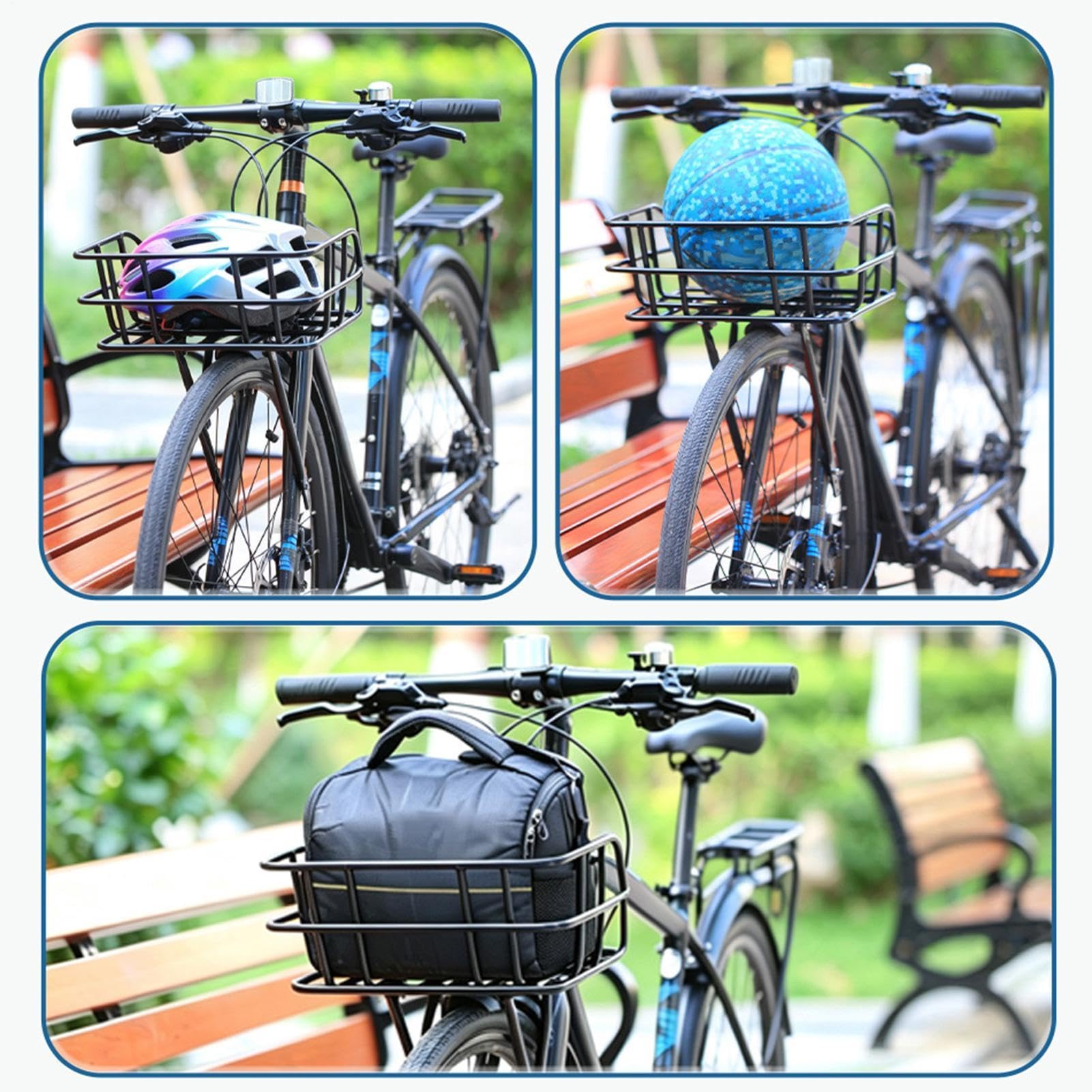 Panier Vélo pour Garçons Support Large Léger et Réglable en d'Aluminium