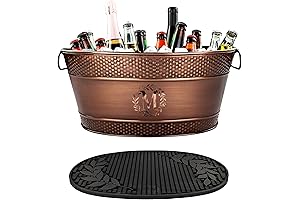 Personalized Beverage Tub Plus Insulated Bar Mat: The Perfect Touch for Unforgettable Gatherings