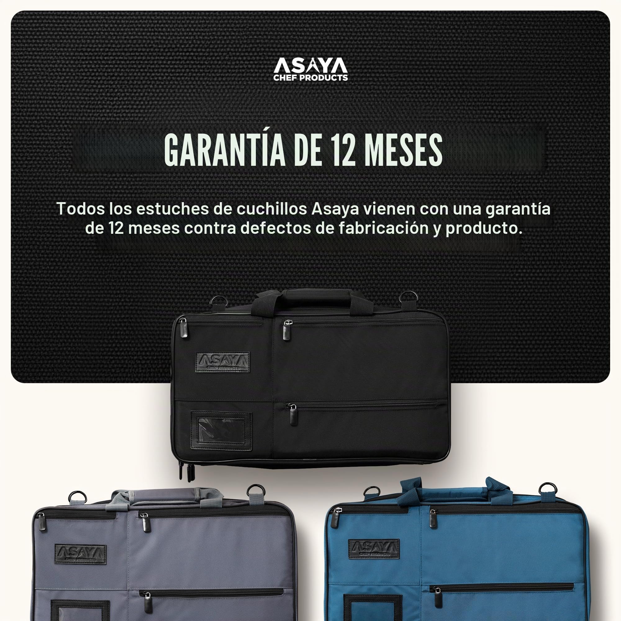 Estuche para Cuchillos para Cocineros Profesionales - 28 Bolsillos para Cuchillos y Utensilios de Cocina - Nailon balístico Duradero, herrajes de Acero Inoxidable Negro, Soporte para Tarjetas de