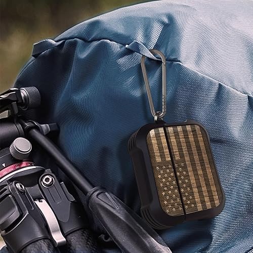 Miniatura 8 de Carveit Funda de madera para AirPods Pro de 21 generación, grabado artesanal de madera y cubierta de TPU a prueba de golpes, cierre de liberación