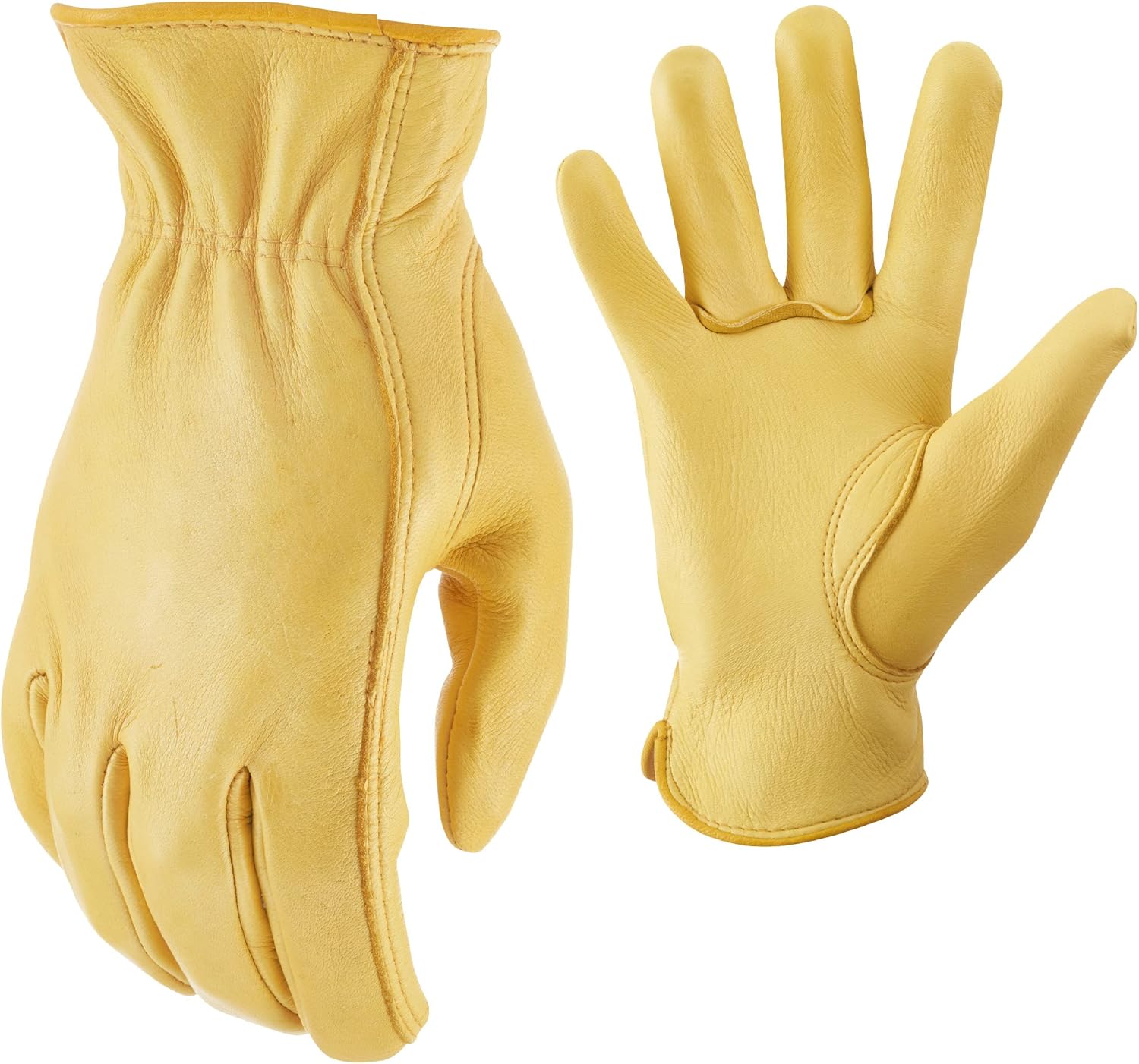 AWP Men's Leather Work Gloves, X-Large, Grain Leather Deerskin Work Gloves, 1 Pair, 49238-23