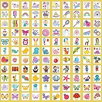 Vista 3 de Partywind Tatuajes temporales para niños, 204 hojas envueltas individualmente, calcomanías de tatuajes, suministros de fiesta de cumpleaños