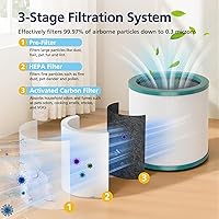 Vista 4 de TP01 Filtro HEPA de repuesto compatible con los modelos Dyson Tower Purifier Pure Cool Link TP01, TP02, TP03, AM11, BP01, pieza de repuesto