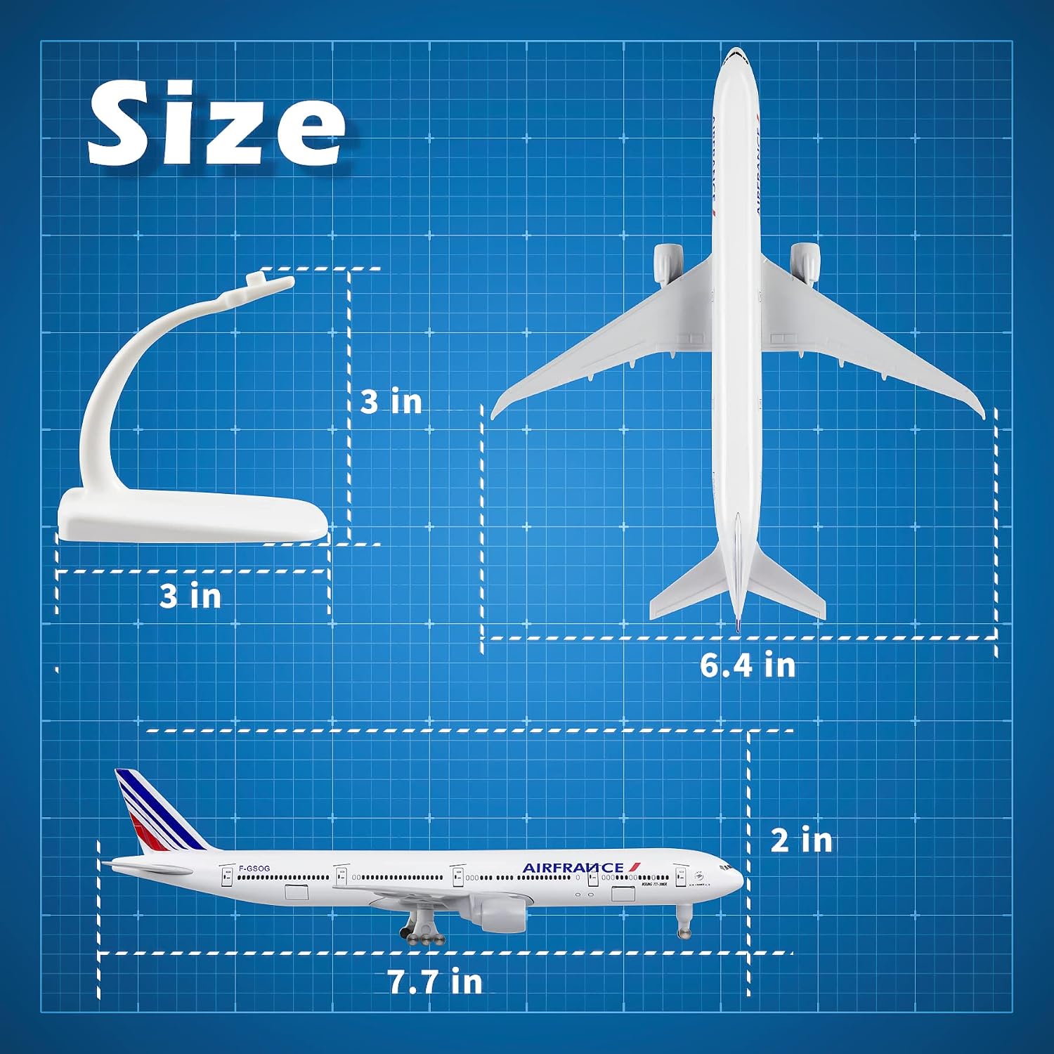 Lose Fun Park 1/300 Diecast Airplanes Model Airplane Air France Boeing 777 Plane Model for Collections & Gifts
